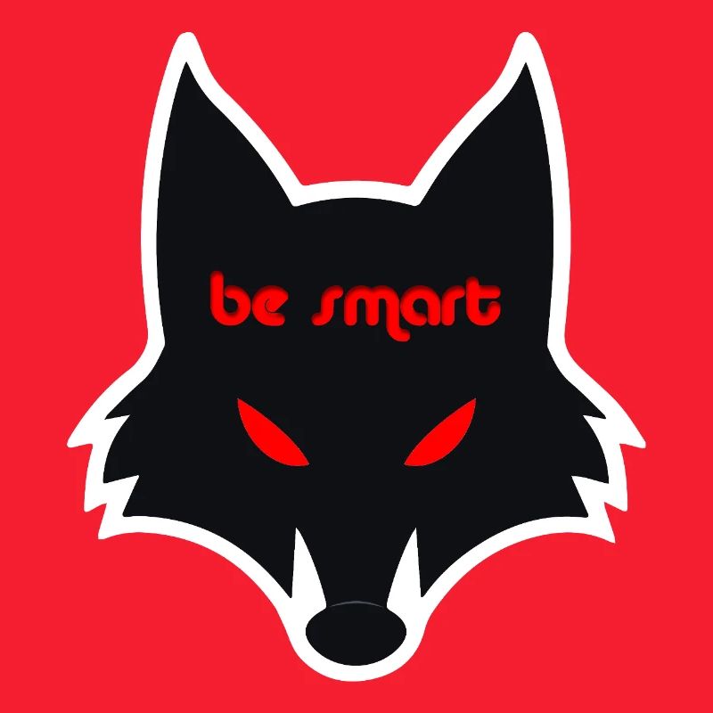 Düstere Wolfgrafik mit Botschaft