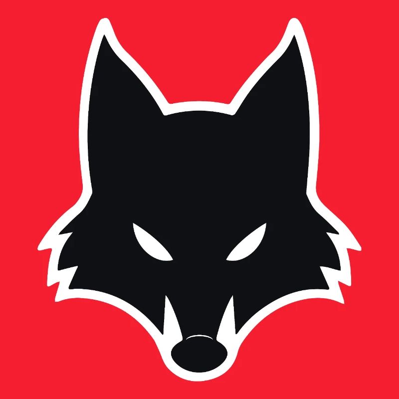 Minimalist Wolf Silhouette Design