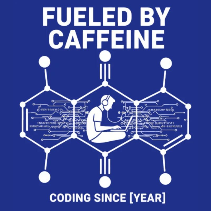 Fueled by Caffeine Coding Shirt | Programmierer