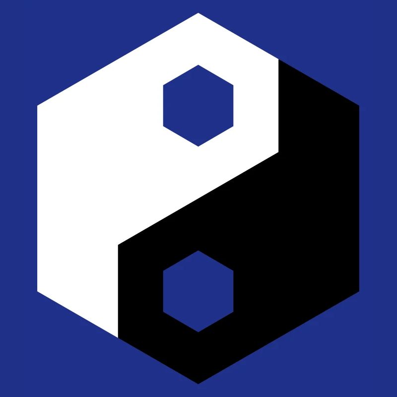 Hex Cutout Yin Yang