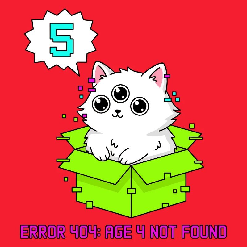 Error 404 Cat 5th Birthday