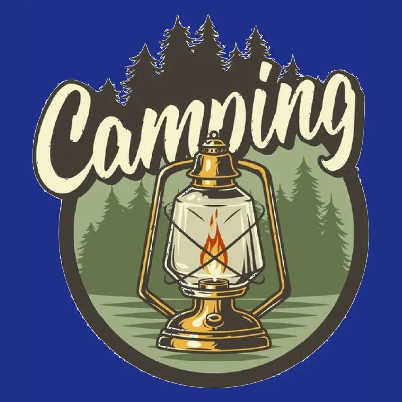 Lanterne de camping dans la forêt