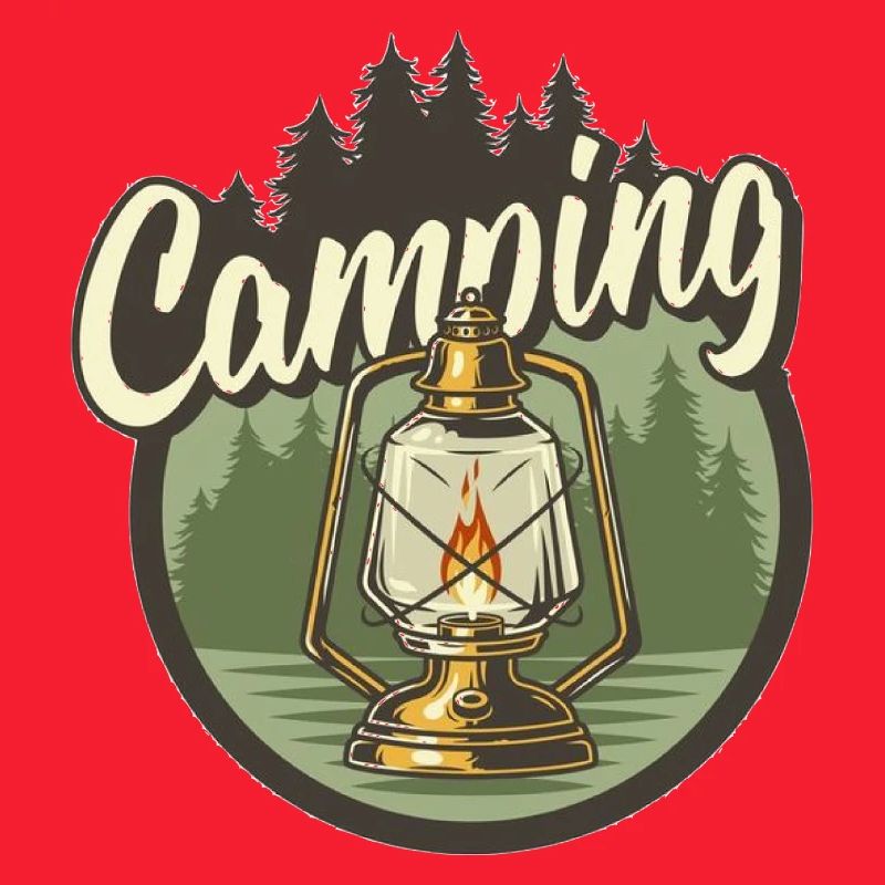 Lanterne de camping dans la forêt