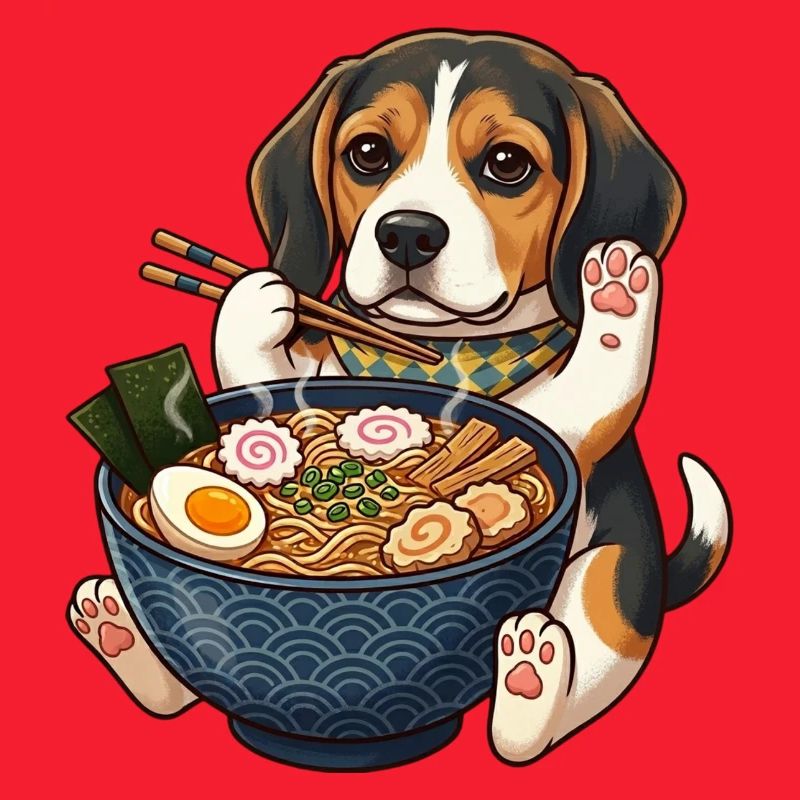 Beagle Ramen Papaws