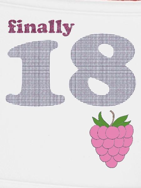 Endlich 18 – Beeren Plaid Design
