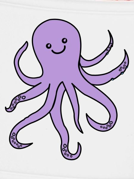 Purple Octopus Charm