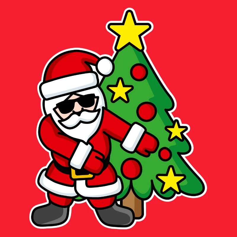 Santa Claus Christmas tree FLOSS DANCE FLOSSING