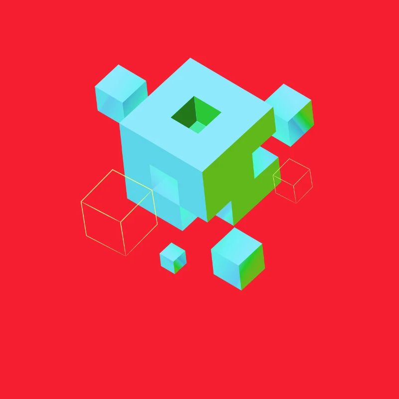 cube pixel 3d nerd game mind craft Rubix Zauber