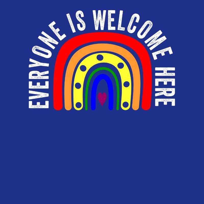 UNITY DAY Everyone is Welcome Here Boho Rainbow