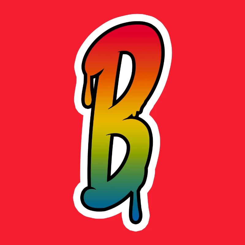 Letter B Graffiti Lettering Alphabet Monogram Init