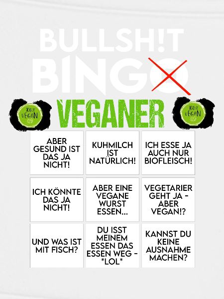 BINGO BULLSHIT VEGANER VEGAN