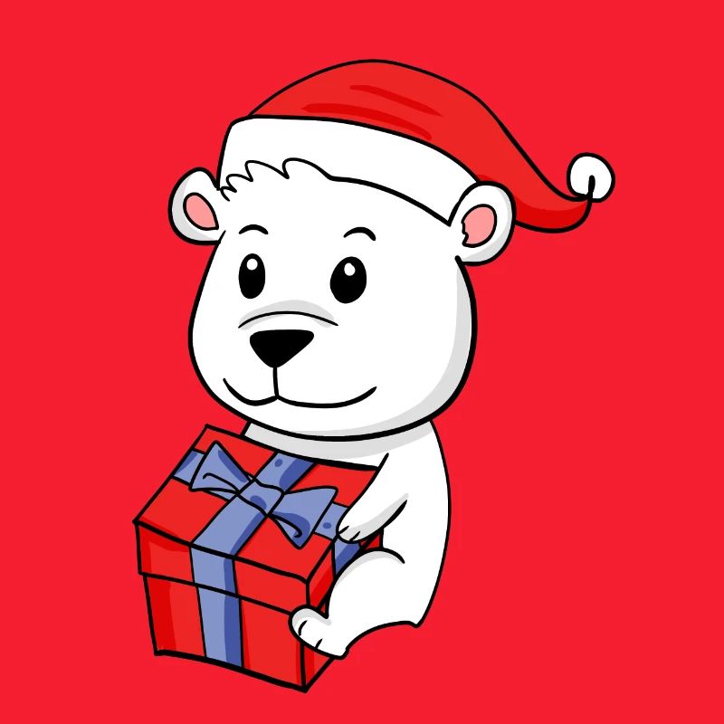 Weihnachten Eisbär mit Geschenke