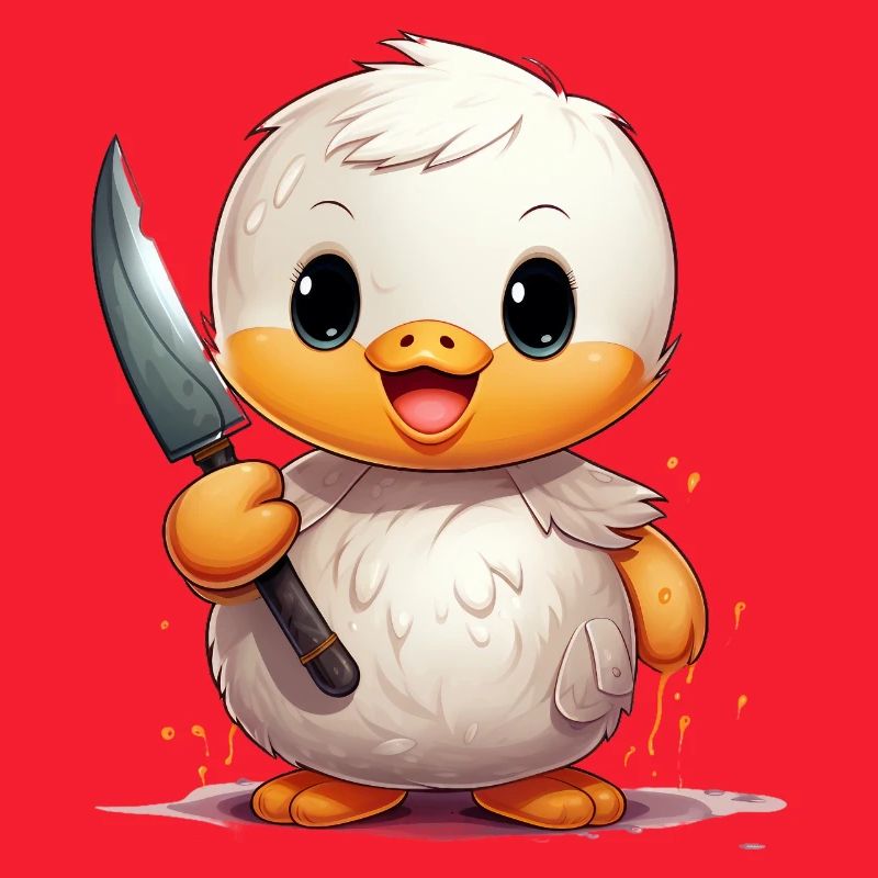 Canard mignon avec couteau