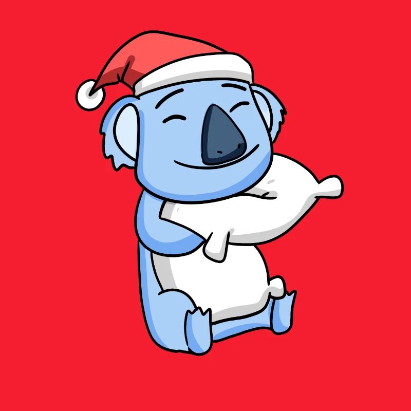 Koala Mignon Fatigué Noël