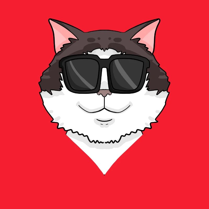 Ragdoll Katze mit Brille - coole Katze