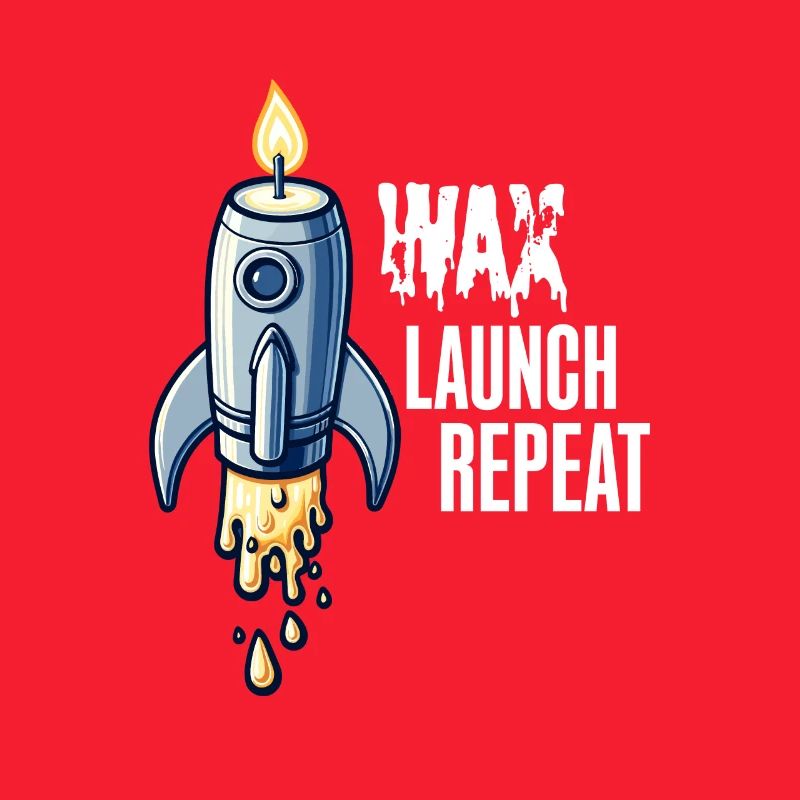 WAX Launch Repeat – Fun Rocket Candle Design