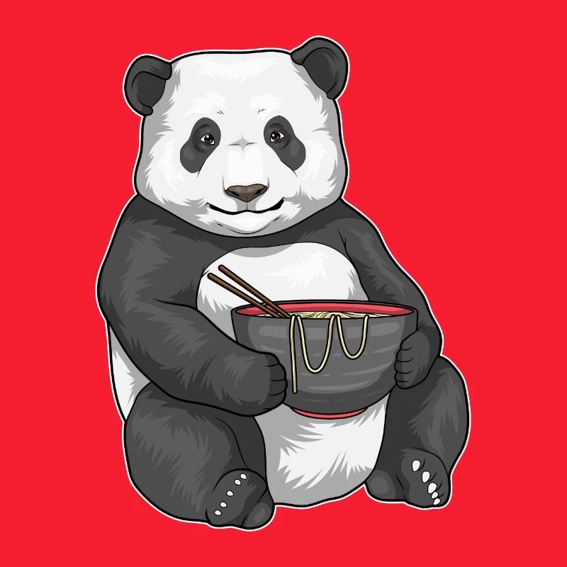Cuisine de ramen de chef panda