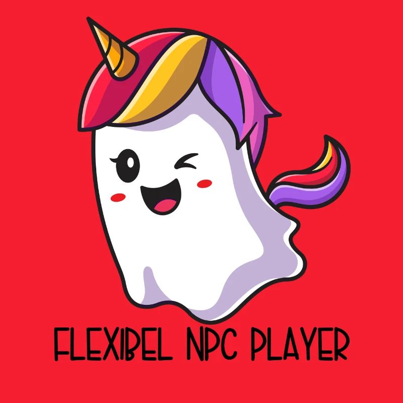 Flexible NPC Player – Bunter Einhorn Geist