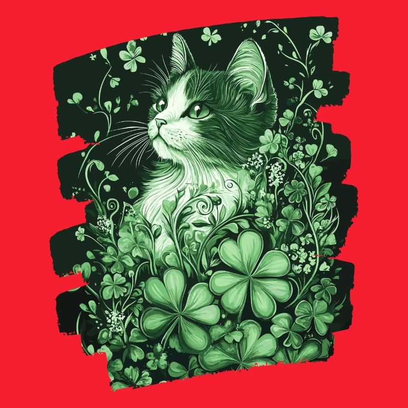 Chat trèfle de la Saint-Patrick