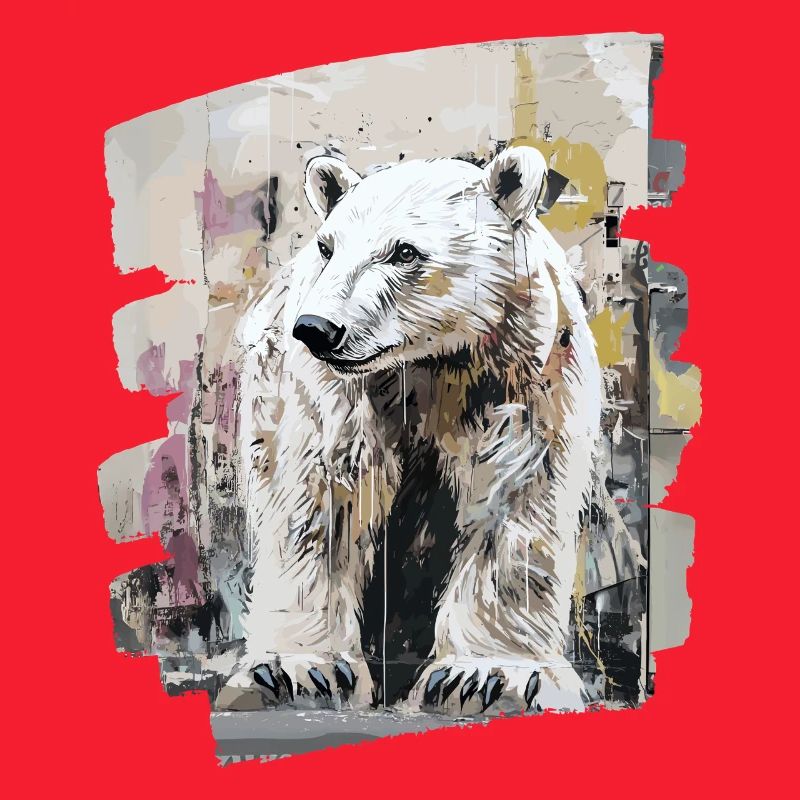 Eisbär Graffiti Sprayer