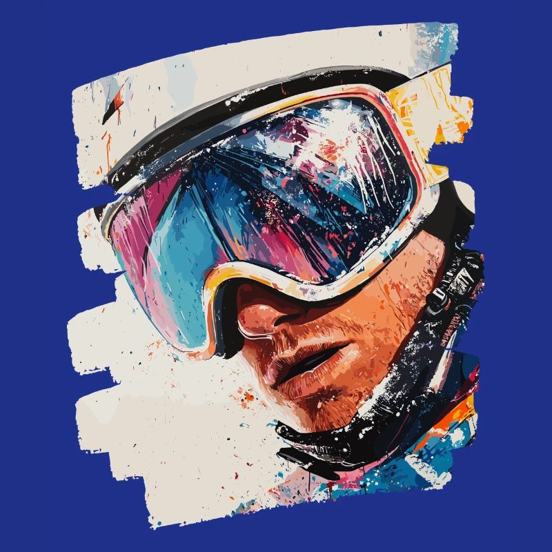 Snowboarder Pulverschnee