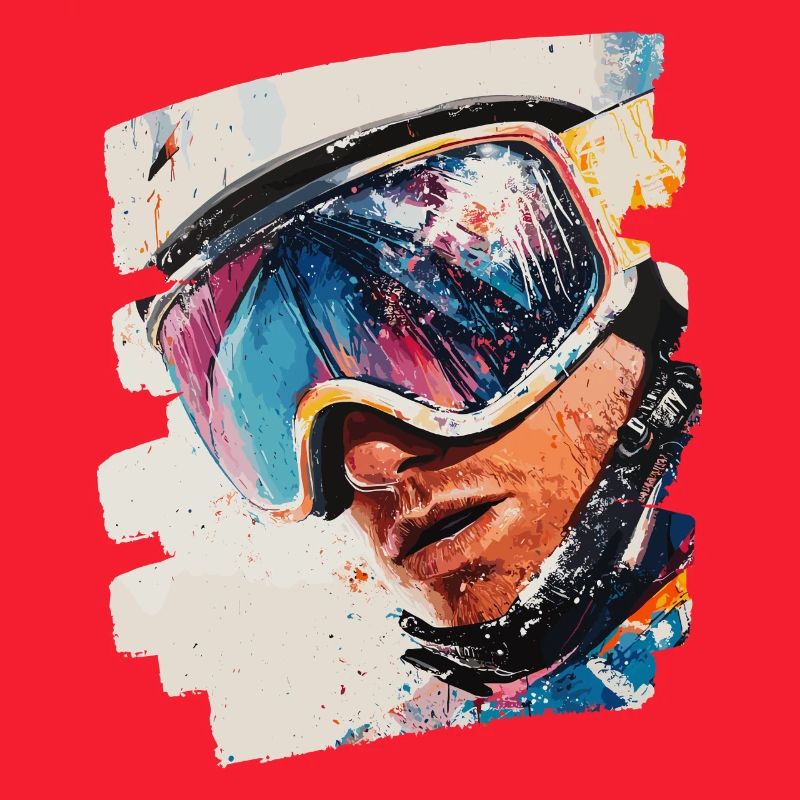Snowboarder Pulverschnee