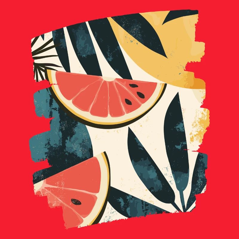 Summer Watermelon and Palm Trees