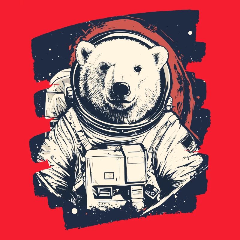 Eisbär Astronaut