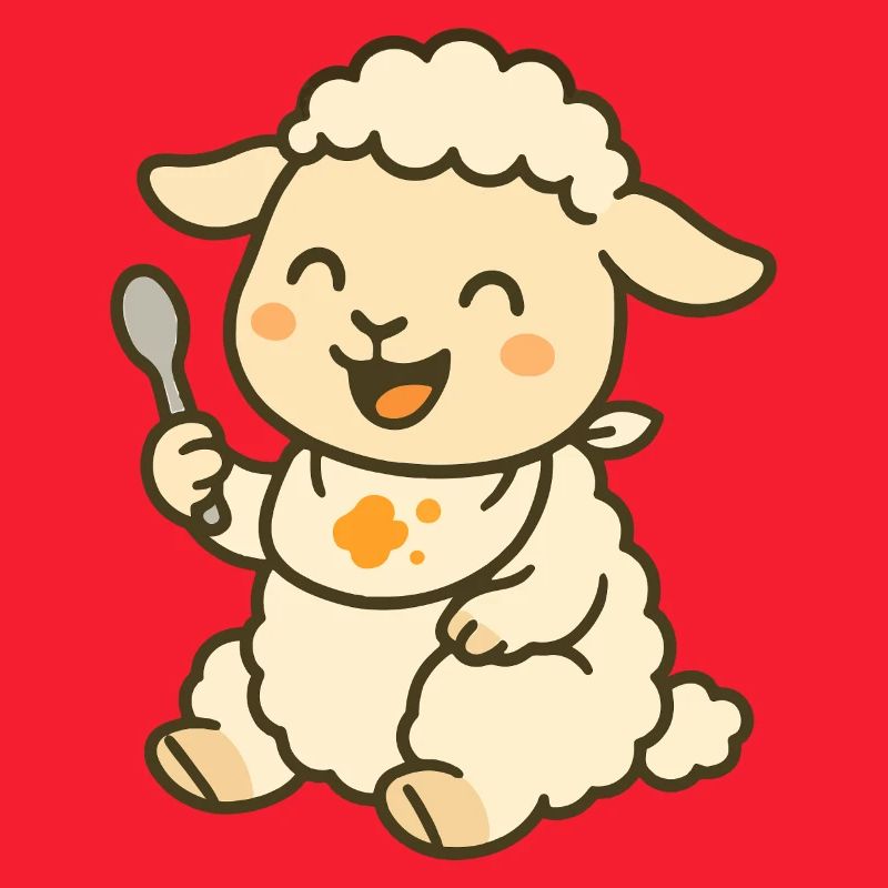 Snack time with lamb