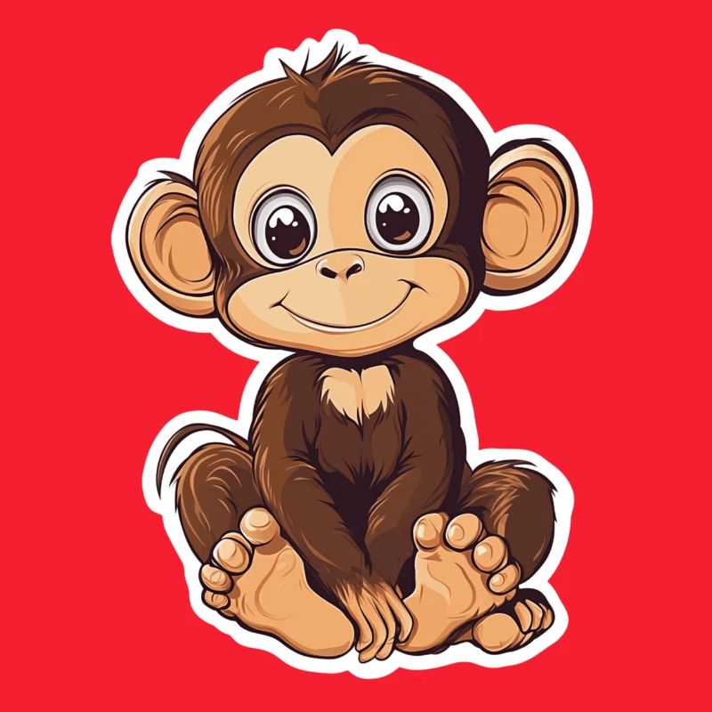 Singe mignon Singe mignon Cadeau pour les fans de singe