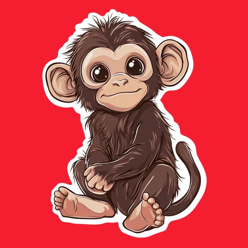 Singe mignon Singe mignon Cadeau pour les fans de singe