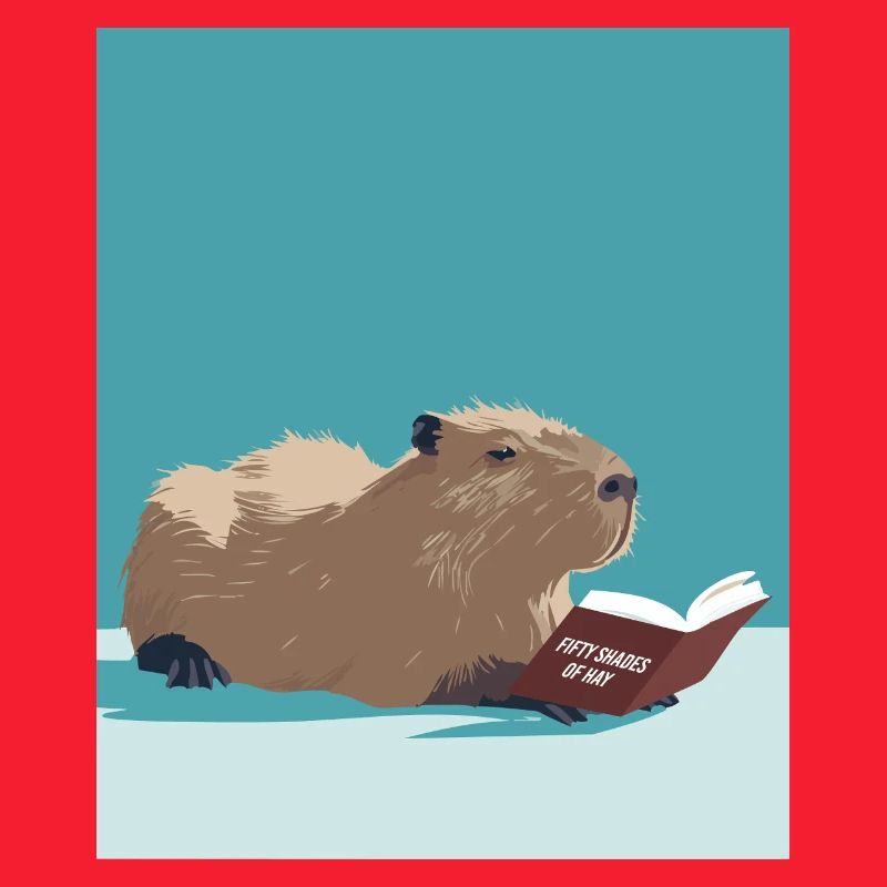 Lecture de capybara – Funny Booktok Design