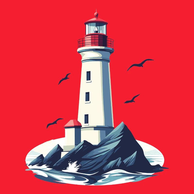 Phare sur la côte rocheuse