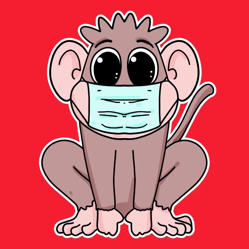 Singe avec masque