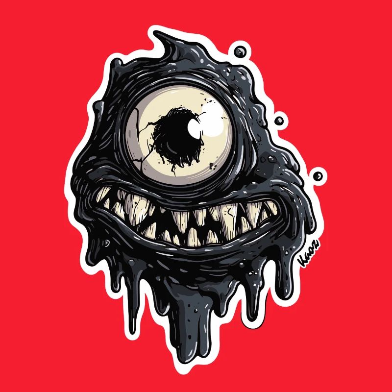 Œil de slime de monstre noir