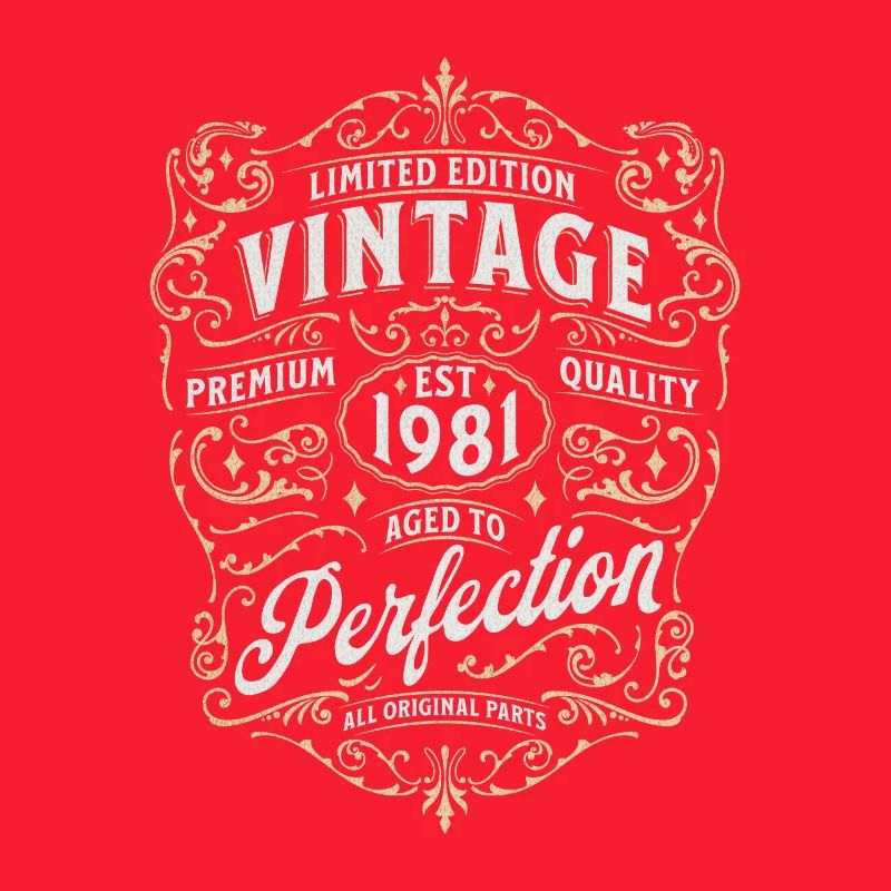 Vintage Jubiläum Design 1981