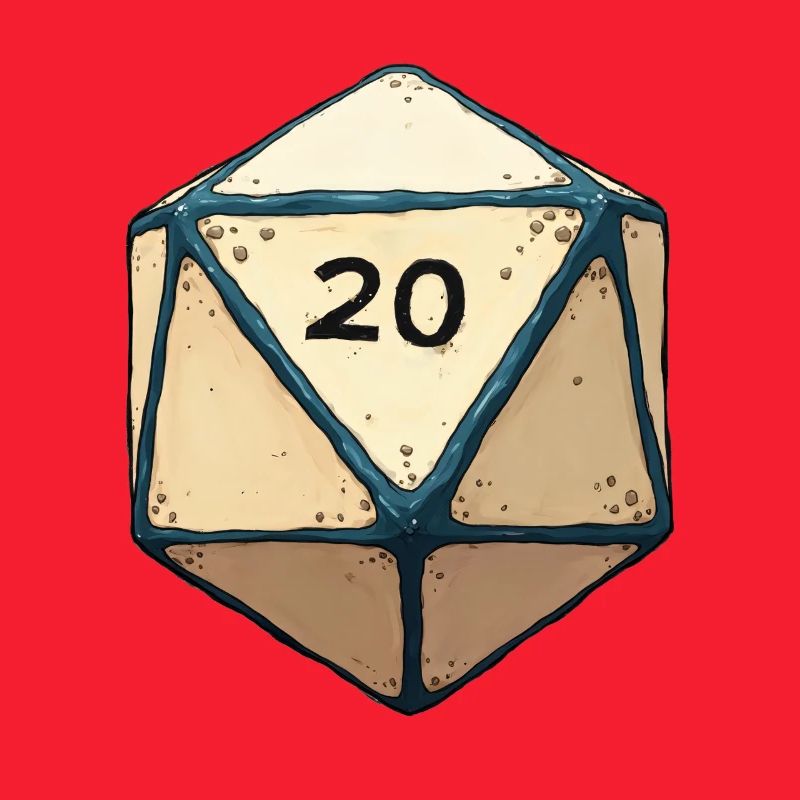 D20 Dice with only 20 – Lucky Dice Design