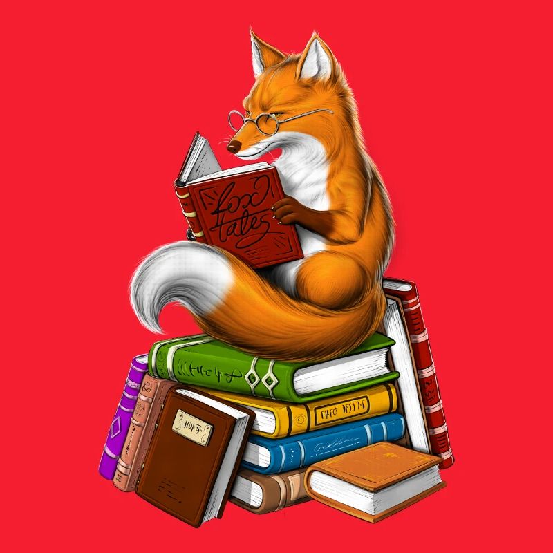 Fuchs liest ein Buch