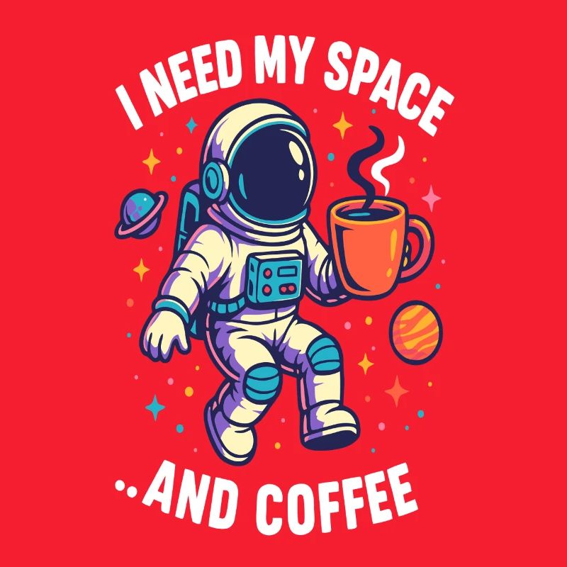 Astronaut with coffee