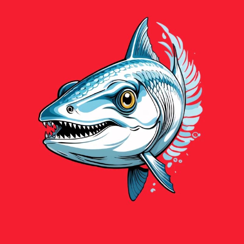 Blauer Raubfisch Aggressor