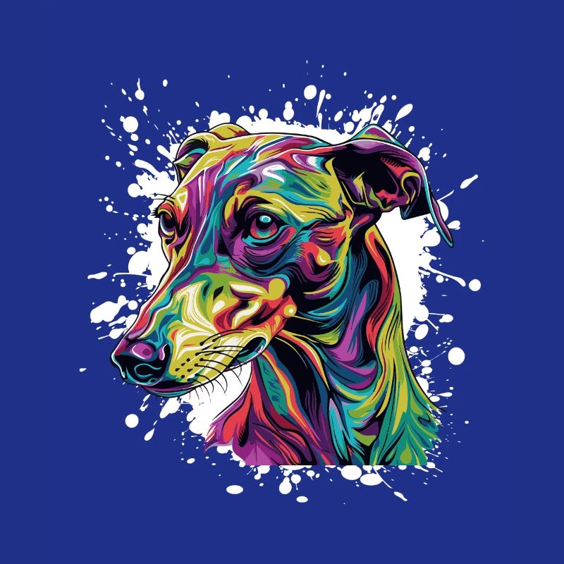 Explosion de couleur Portrait de chien