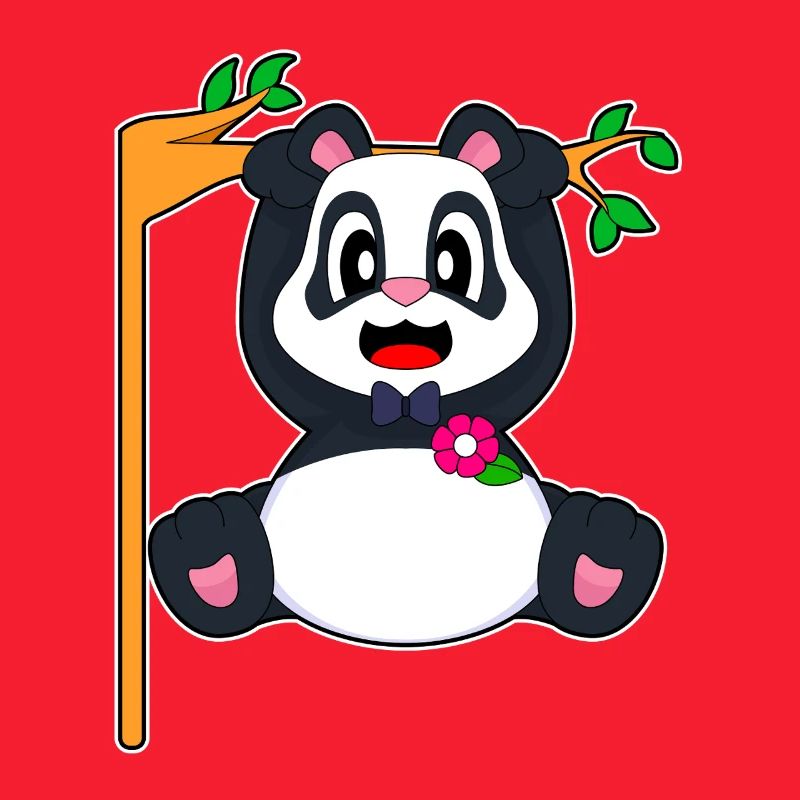 Panda Bräutigam Fliege Hochzeit