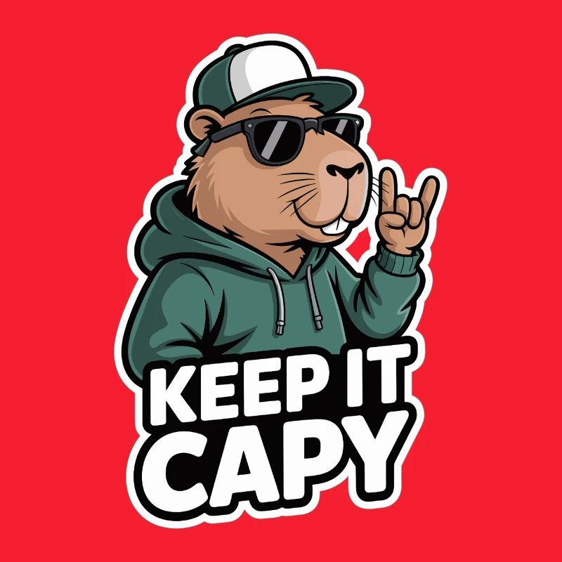Keep It Capy Sweat à capuche Capybara