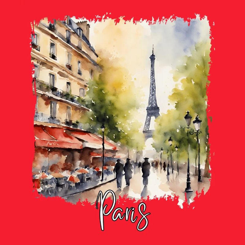 Pariser Aquarell, ich liebe Paris