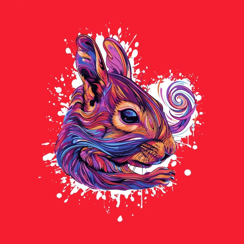 Psychedelic Squirrel Head