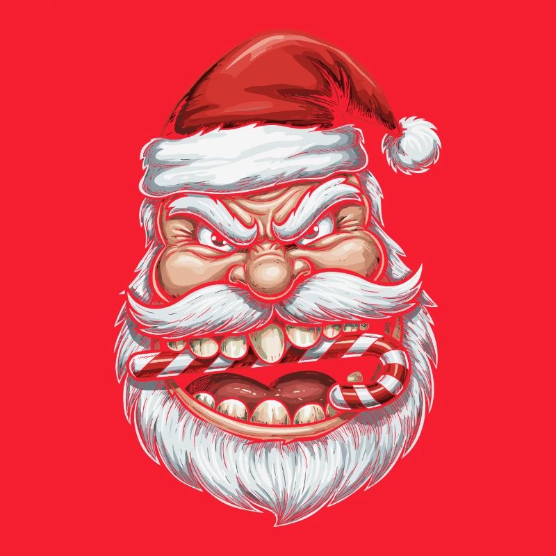 Wütend Lachender Weihnachtsmann