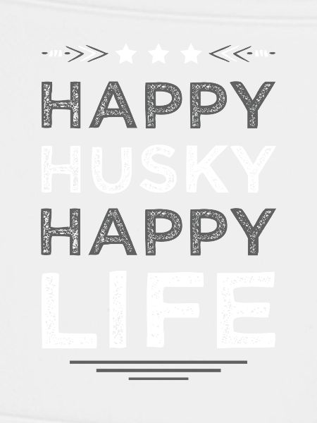 Husky Lebensfreude Schriftzug