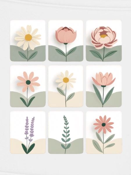Pastellblumen Serie