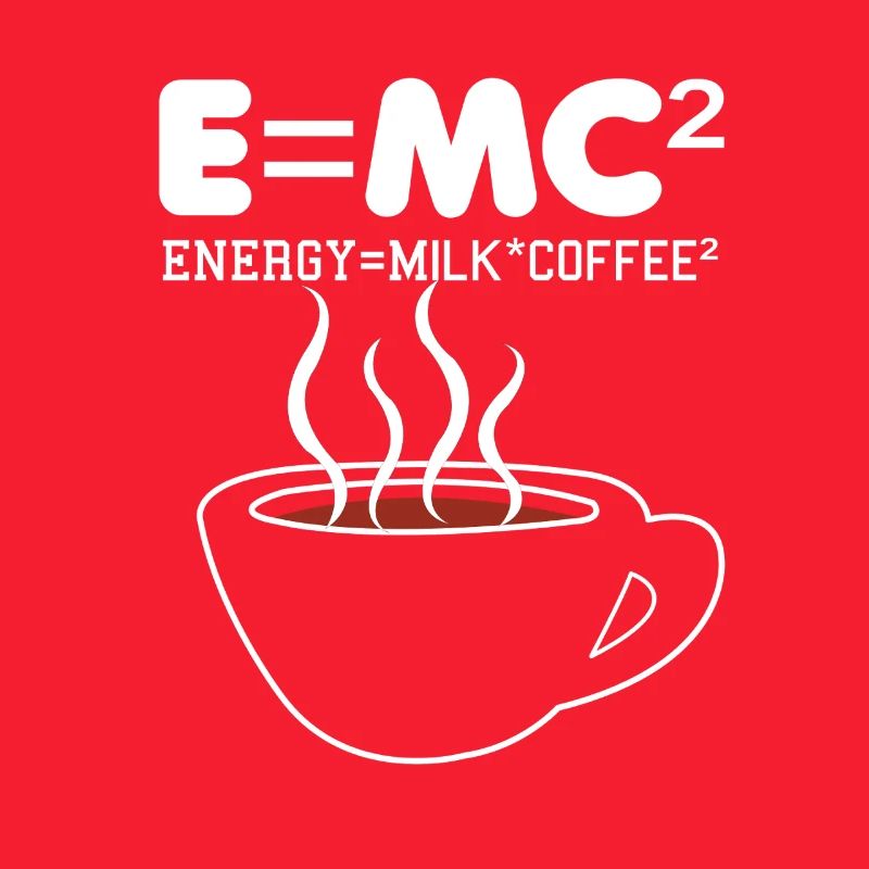 Coffee Formula E=MC2 Illustration