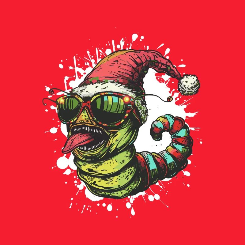 Worm Christmas Funny